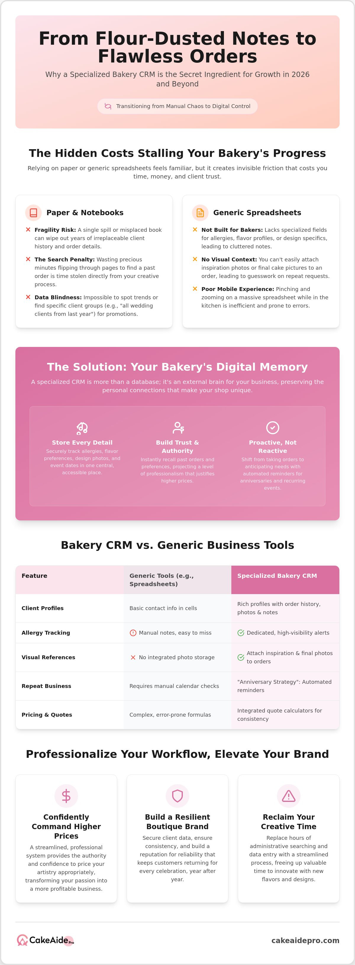 Bakery CRM for Small Shops: The 2026 Guide to Managing Sweet Success infographic